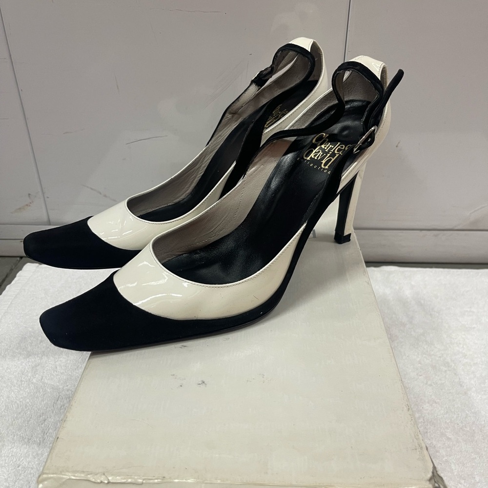 Elegant Black and White Women's Heels
